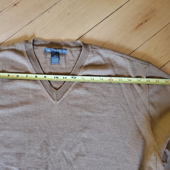SAKS FIFTH AVENUE Men's Brown Long Sleeve Pullover Sweater XL Used - Picture 6 of 13